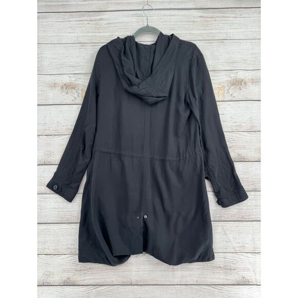 Silence + Noise Convertible Long Jacket Womens Small Black Asymmetrical - Picture 4 of 15